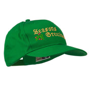 Seasons Greetings Embroidered Cap