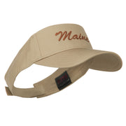 Maine State Embroidered Sun Visor