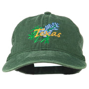 Texas State Bluebonnet Flower Embroidered Cap