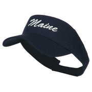 Maine State Embroidered Sun Visor