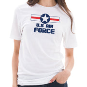 USAF Star Stripes Logo Graphic Design Short Sleeve Cotton Jersey T-Shirt