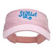 The Stylist Embroidered Cotton Twill Visor