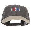 USA Stars Embroidered Two Tone Washed Cap