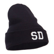 SD South Dakota Embroidered Long Beanie