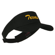 Texas State Embroidered Cotton Twill Sun Visor