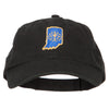 Indiana State Flag Map Embroidered Low Profile Cotton Cap