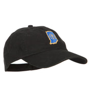 Indiana State Flag Map Embroidered Low Profile Cotton Cap