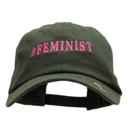 Feminist Embroidered Unstructured Washed Cap