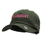 Feminist Embroidered Unstructured Washed Cap