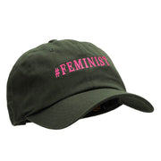 Feminist Embroidered Unstructured Washed Cap