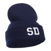 SD South Dakota Embroidered Long Beanie