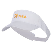 Texas State Embroidered Cotton Twill Sun Visor