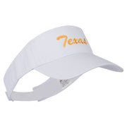 Texas State Embroidered Cotton Twill Sun Visor