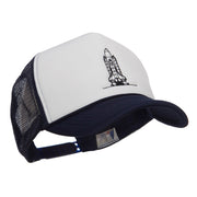 Space Shuttle Embroidered Foam Mesh Cap