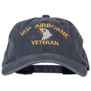 101st Airborne Veteran Embroidered Washed Cotton Twill Cap