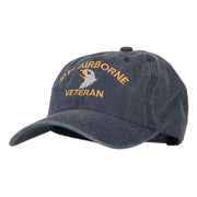 101st Airborne Veteran Embroidered Washed Cotton Twill Cap