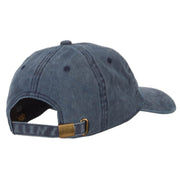 Sailing Outline Embroidered Washed Cotton Cap