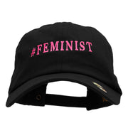 Feminist Embroidered Unstructured Washed Cap