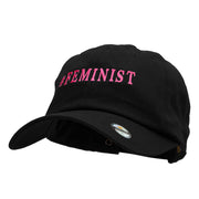 Feminist Embroidered Unstructured Washed Cap