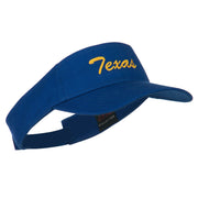 Texas State Embroidered Cotton Twill Sun Visor