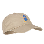 Indiana State Flag Map Embroidered Low Profile Cotton Cap