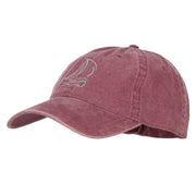 Sailing Outline Embroidered Washed Cotton Cap