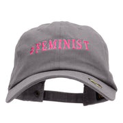 Feminist Embroidered Unstructured Washed Cap