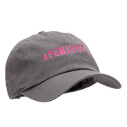 Feminist Embroidered Unstructured Washed Cap