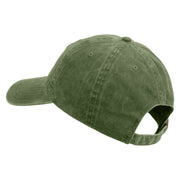 Licensed 101st Airborne Veteran Embroidered Washed Solid Pigment Dyed Cotton Twill Brass Buckle Cap - Olive OSFM