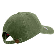 Licensed 101st Airborne Veteran Embroidered Washed Solid Pigment Dyed Cotton Twill Brass Buckle Cap - Olive OSFM