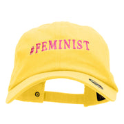 Feminist Embroidered Unstructured Washed Cap