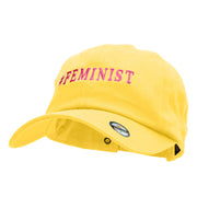 Feminist Embroidered Unstructured Washed Cap