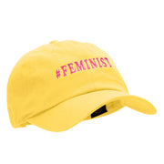 Feminist Embroidered Unstructured Washed Cap