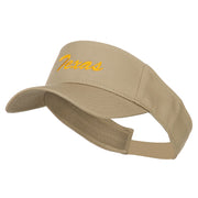 Texas State Embroidered Cotton Twill Sun Visor