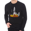 Space Shuttle Launch Graphic Design Unisex Ring Spun Cotton Premium Long Sleeve T-shirt