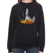 Space Shuttle Launch Graphic Design Unisex Ring Spun Cotton Premium Long Sleeve T-shirt