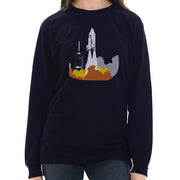 Space Shuttle Launch Graphic Design Unisex Ring Spun Cotton Premium Long Sleeve T-shirt