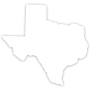 Texas State Map Heat Transfers Sticker