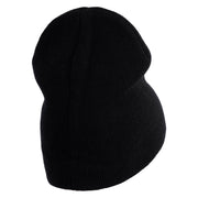 Highland Thistle Embroidered 8 Inch Knitted Short Beanie - Black OSFM