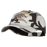 US Submarine Veteran Military Embroidered Enzyme Camo Cap