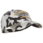 US Submarine Veteran Military Embroidered Enzyme Camo Cap