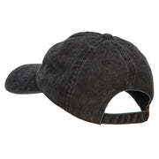 Scuba Dive Flag Embroidered Washed Dyed Cotton Cap