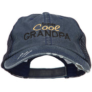 Super Cool Grandpa Embroidered Low Profile Cotton Mesh Cap