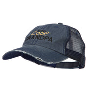 Super Cool Grandpa Embroidered Low Profile Cotton Mesh Cap