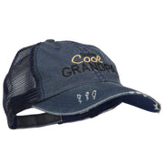 Super Cool Grandpa Embroidered Low Profile Cotton Mesh Cap