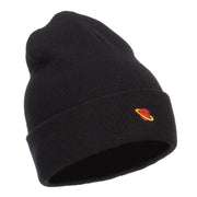 Mini Saturn Embroidered Long Beanie