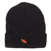 Mini Saturn Embroidered Long Beanie