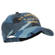 US Submarine Veteran Military Embroidered Enzyme Camo Cap