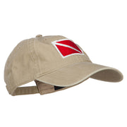 Scuba Dive Flag Embroidered Washed Dyed Cotton Cap