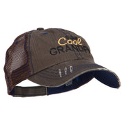 Super Cool Grandpa Embroidered Low Profile Cotton Mesh Cap